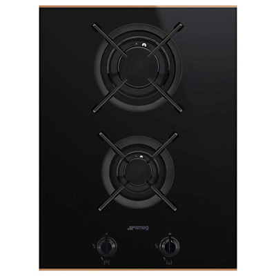 Smeg PV632CNR Dolce Stil Novo Gas Hob, Black Glass